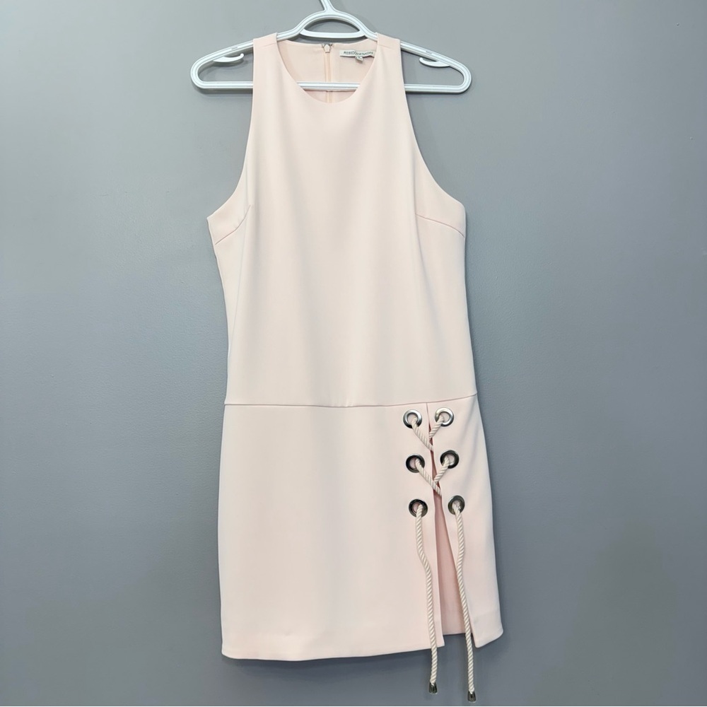 Rebecca Minkoff Pale Blush Pink "Silva" Dress W/ Tie, Size 4 - Picture 6 of 16